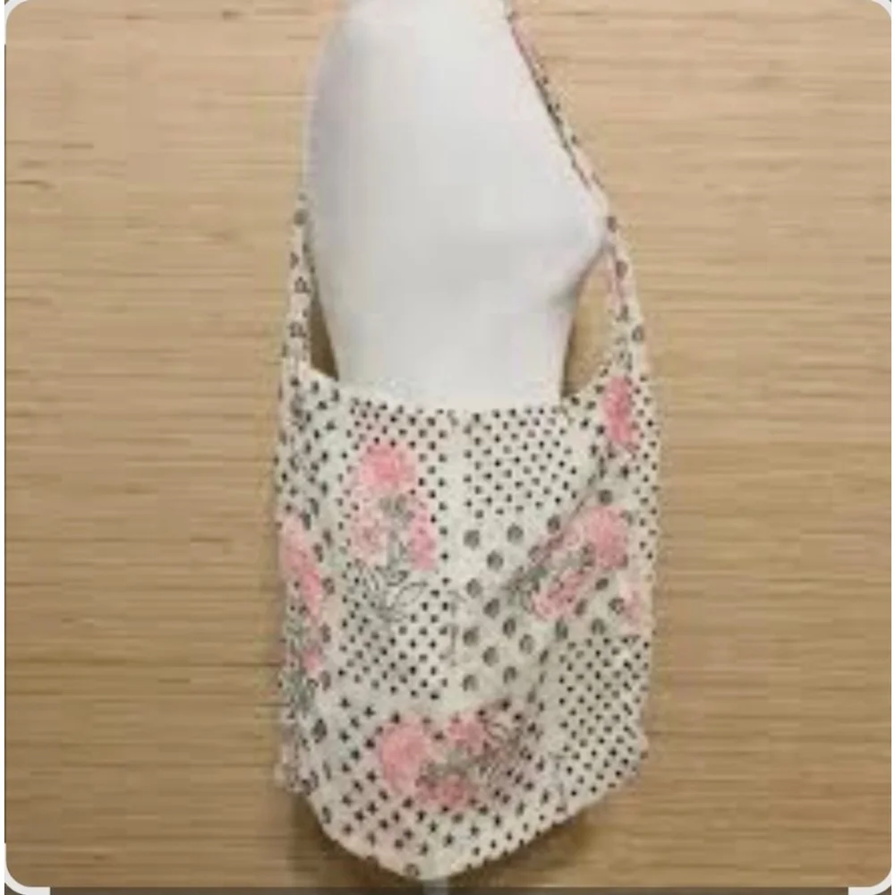Free People Canvas Grocery Tote – Floral Star Print